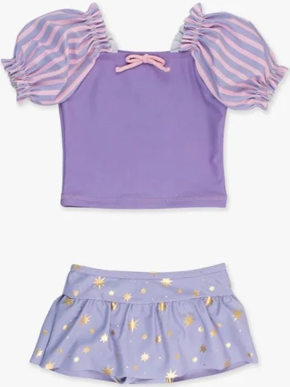 Puff Sleeve Skirted 2-Piece Swimsuit - 5